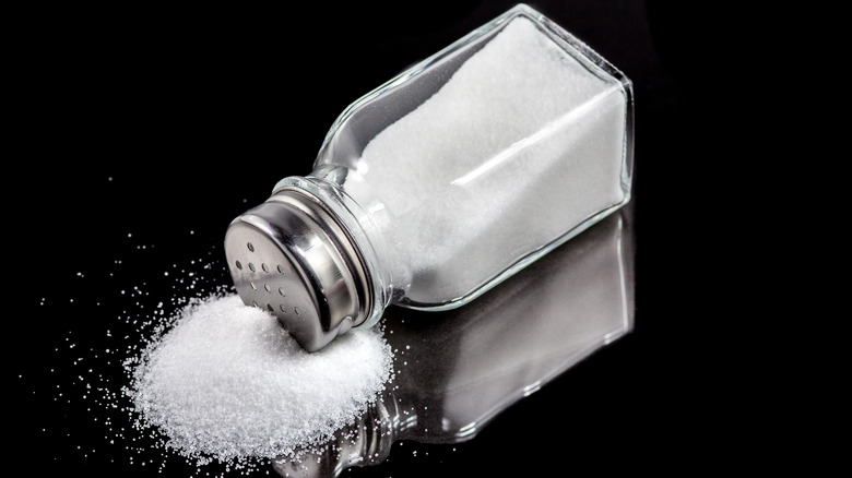 spilled salt shaker