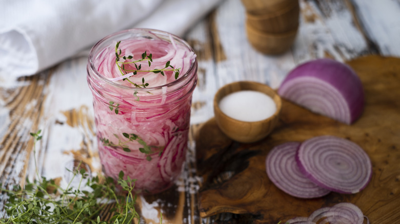 pickled red onions