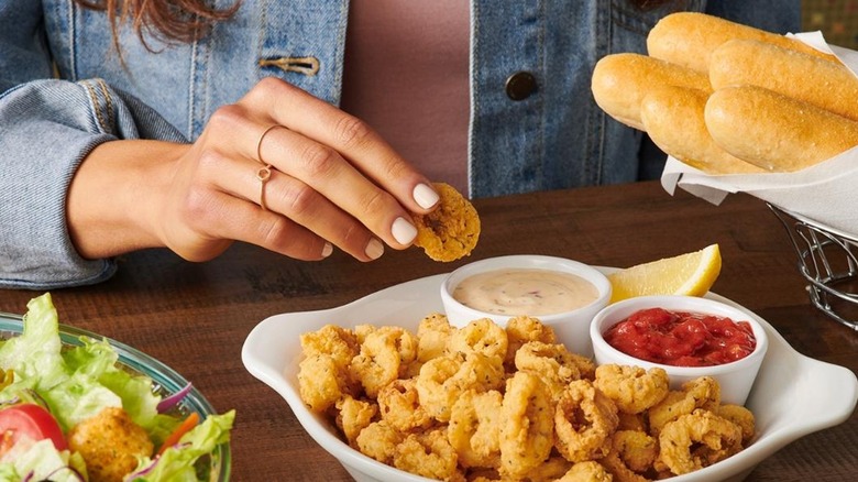 Olive Garden calamari plate