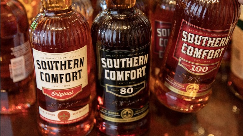 Southern Comfort bottles lined up
