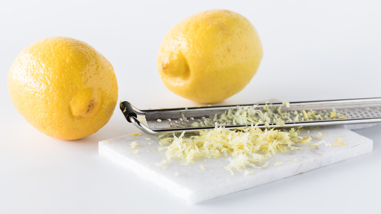 Two lemons and a rasp grater
