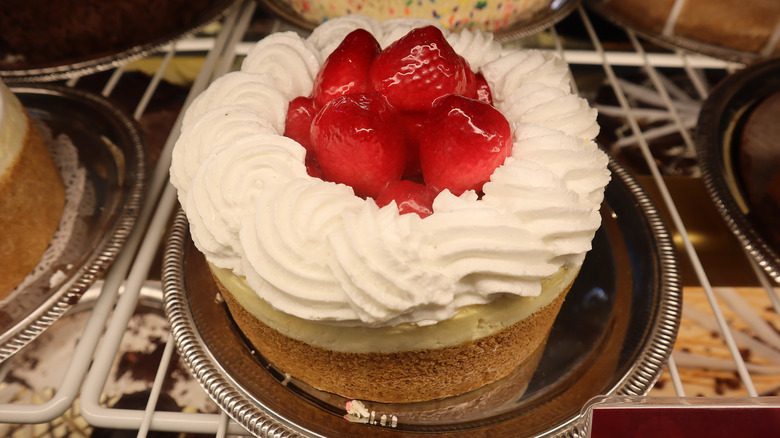 Cheesecake Factory dessert in display case