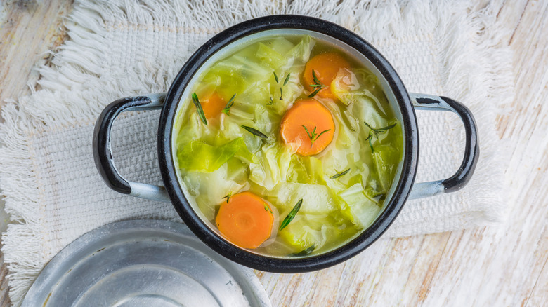 pot of cabbage soup