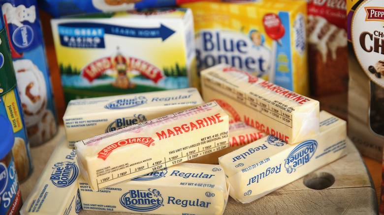 pile of margarine sticks