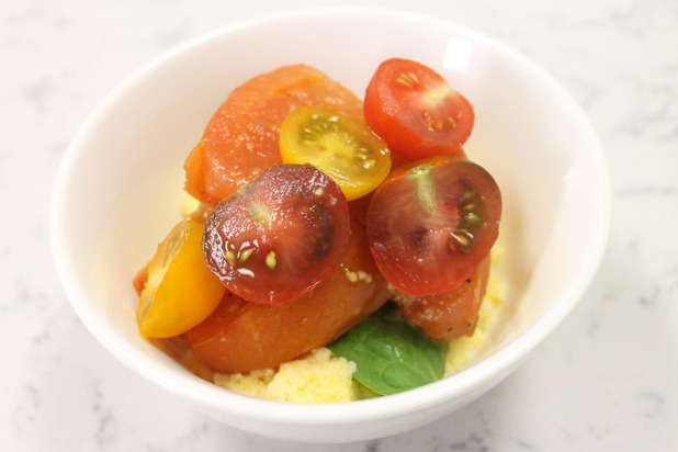 Stewed Tomatoes and Polenta