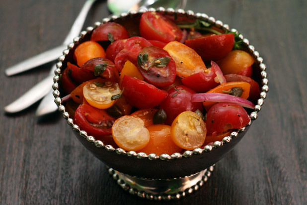 Marinated Cherry Tomatoes with Capers and Basil
