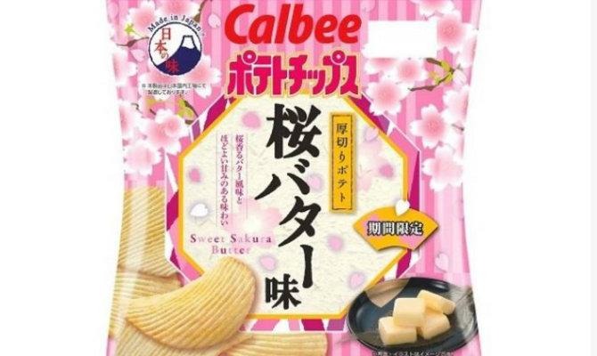Butter sakura potato chips