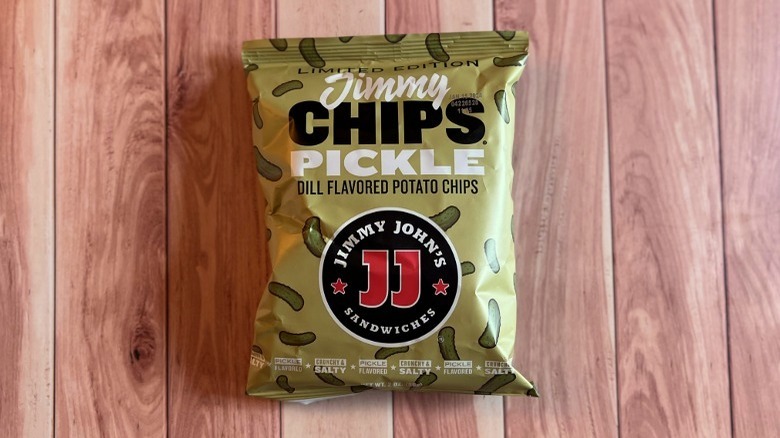Pickle Jimmy Chips open
