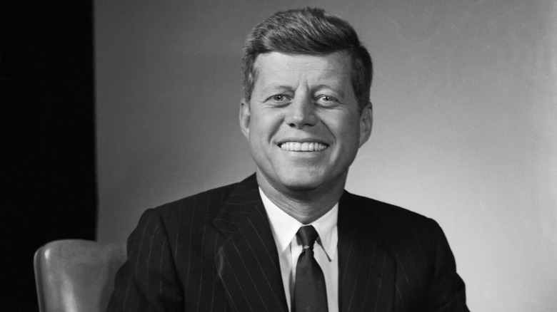 President John F. Kennedy smiling