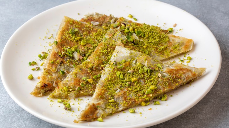 Turkish katmer dessert