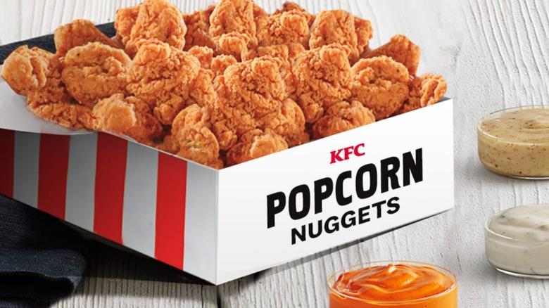 box of KFC popcorn nuggets