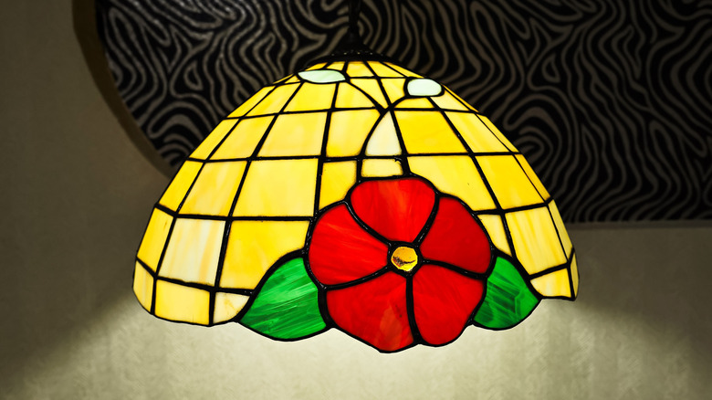 Stained glass Tiffany lampshade