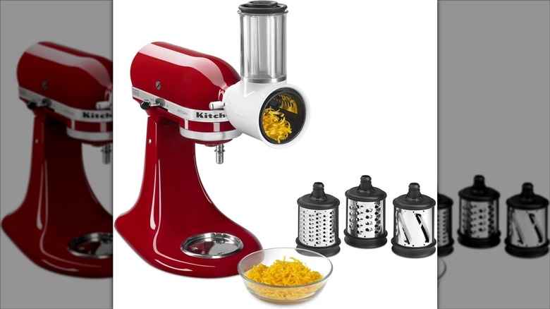 Product image of the KitchenAid fresh prep slicer and shredder attachment set