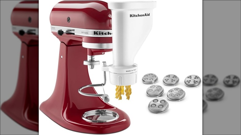 Product image of the KitchenAid gourmet pasta press attachment