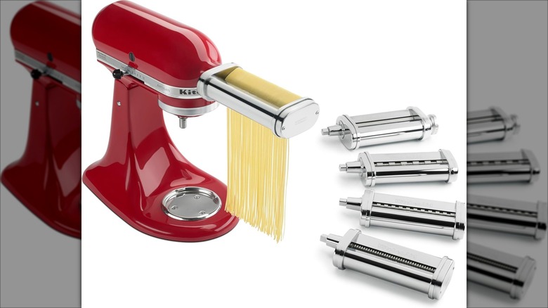 Product image of the KitchenAid 5-piece pasta roller and cutter attachment set