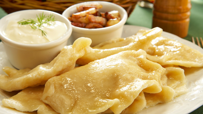 Polish Pierogi with toppings