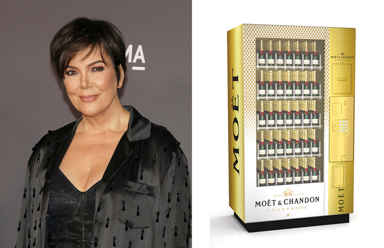 Kris Jenner and Champagne Vending Machine