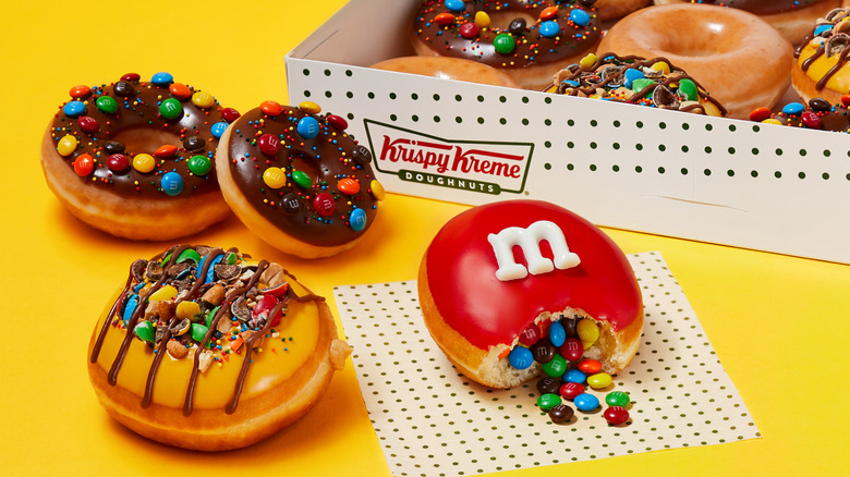 Krispy Kreme M&Ms doughnuts