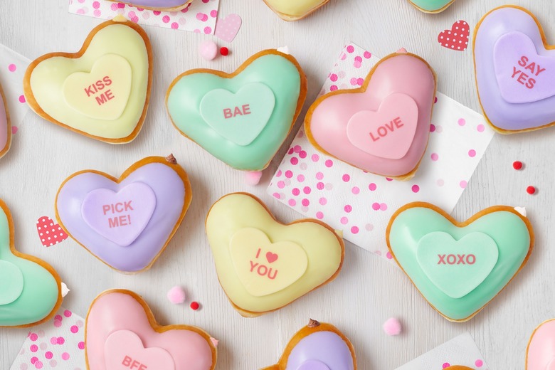 krispy kreme conversation heart doughnuts