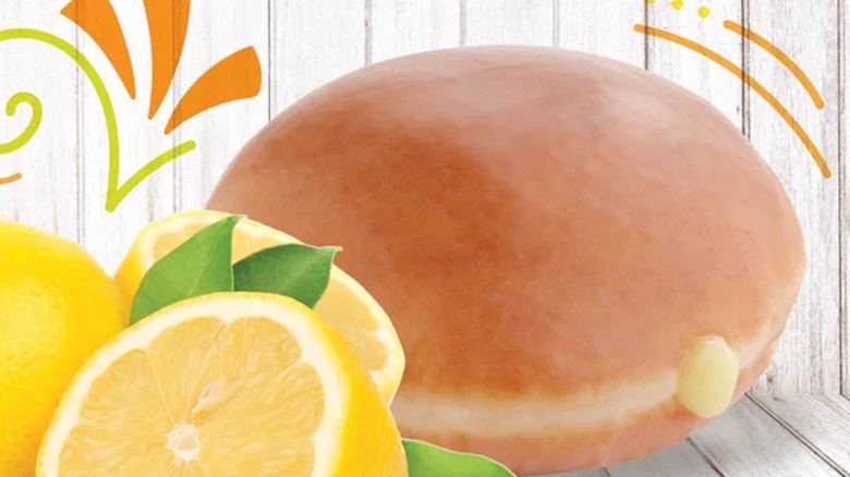 Krispy Kreme lemon filled doughnut