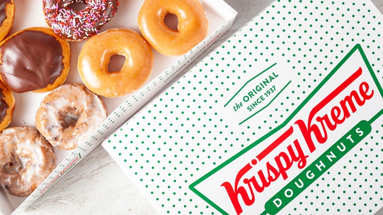 Box of Krispy Kreme Donuts