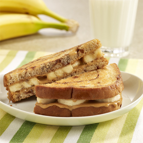 Grilled Peanut Butter and Banana Sandwiches