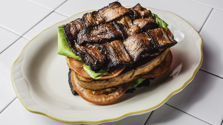 reverse blt on a plate