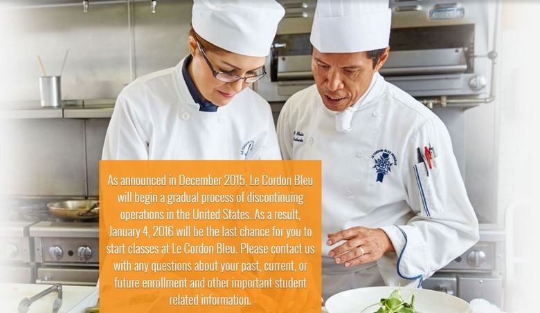 Le Cordon Bleu Cooking Schools to Close Throughout United States