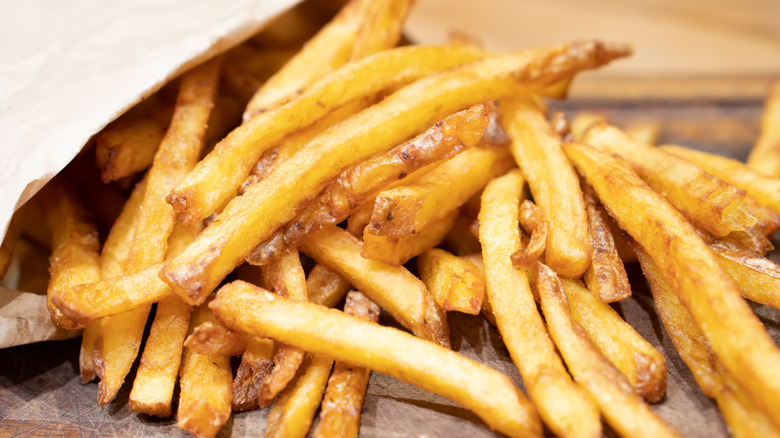 Skin on fries