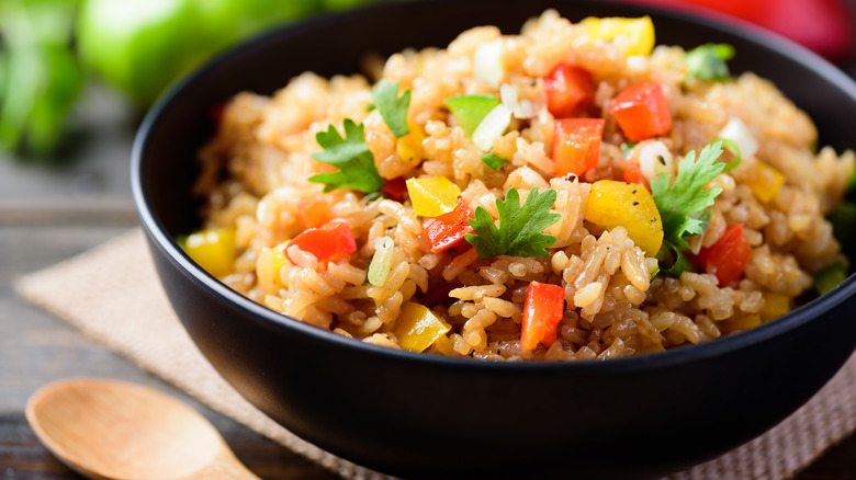 bowl of veggie fried rice