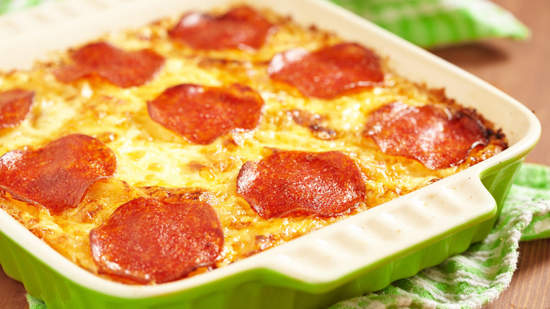 Pizza Bean Casserole dish