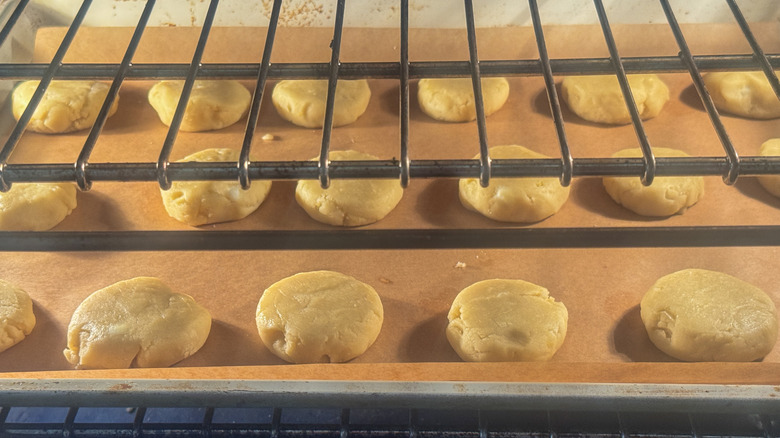 cookies in oven