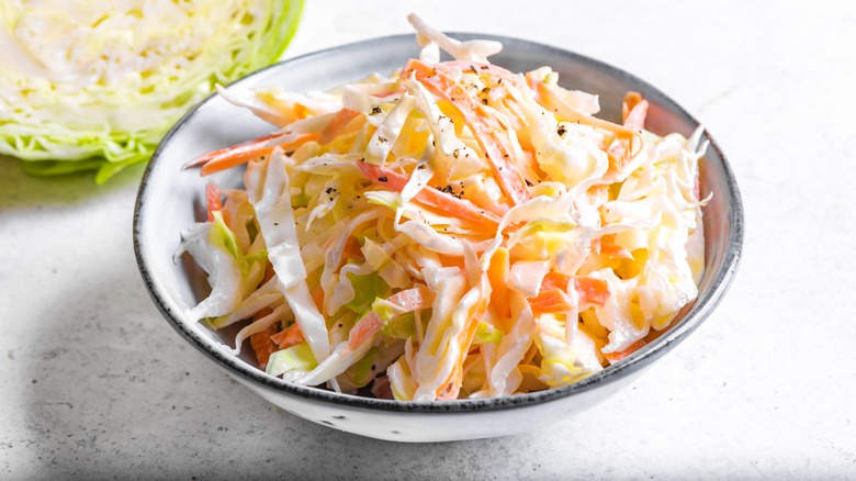 Classic coleslaw in a bowl