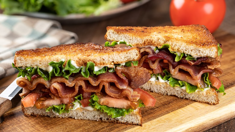 Bacon, lettuce, tomato sandwich