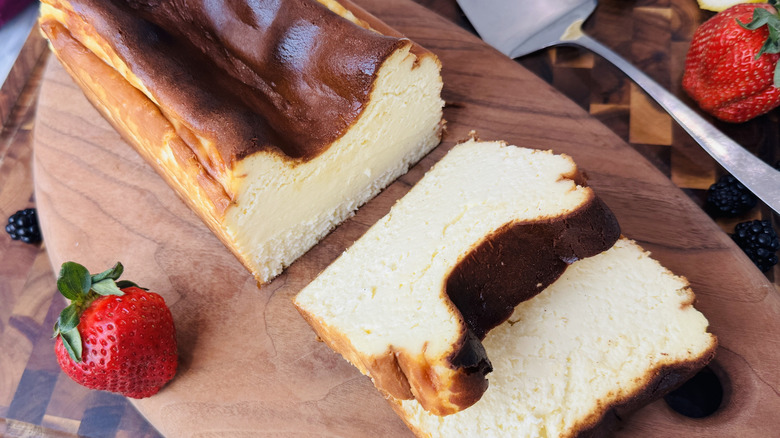 Loaf Pan Basque Cheesecake
