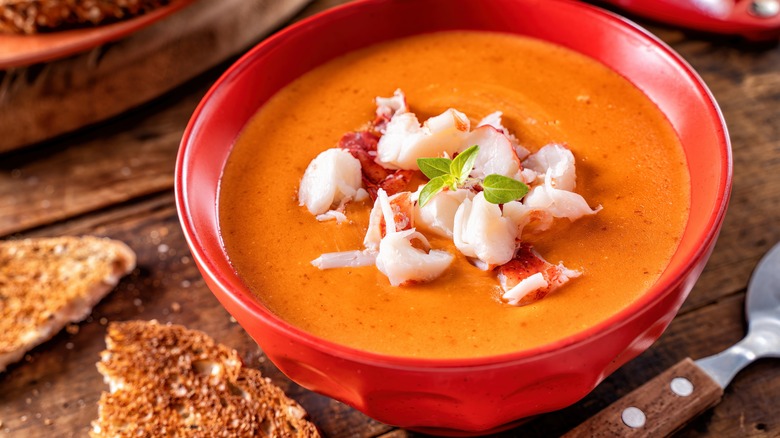 Bowl of lobster bisque
