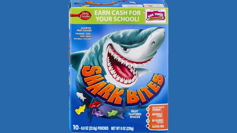 A box of Shark Bites gummies