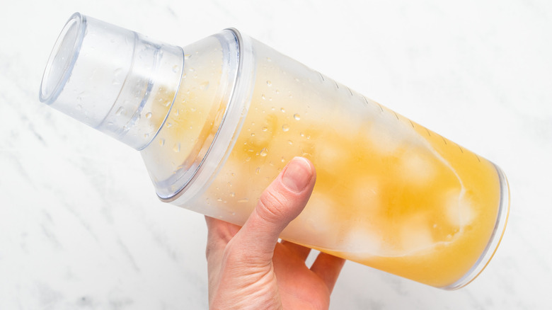 mai tai ingredients in shaker