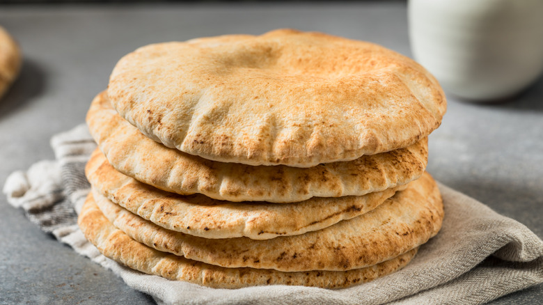 Stack of pita bread
