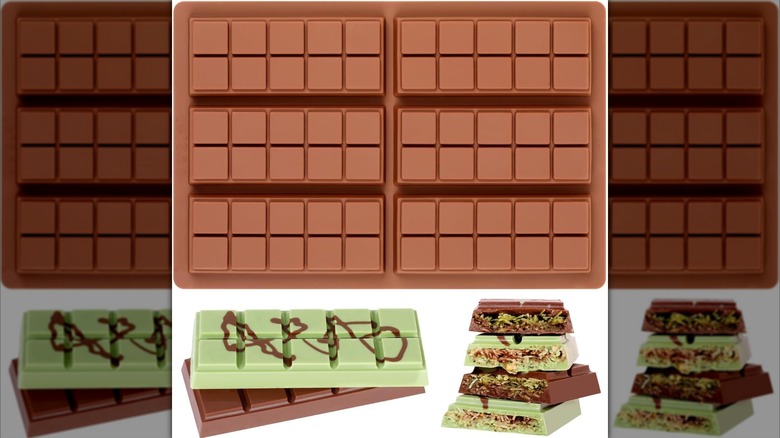 chocolate mold with dubai chocolate