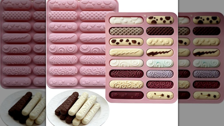 finger biscuit shaped chocolate molds