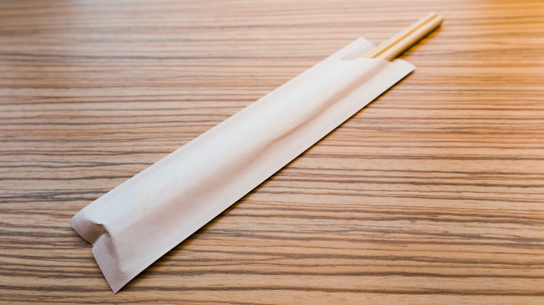 Packet of disposable chopsticks