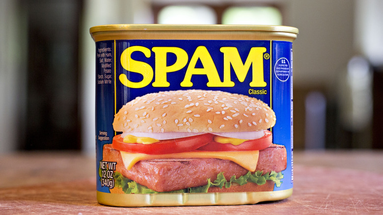 Can of Spam luncheon meat