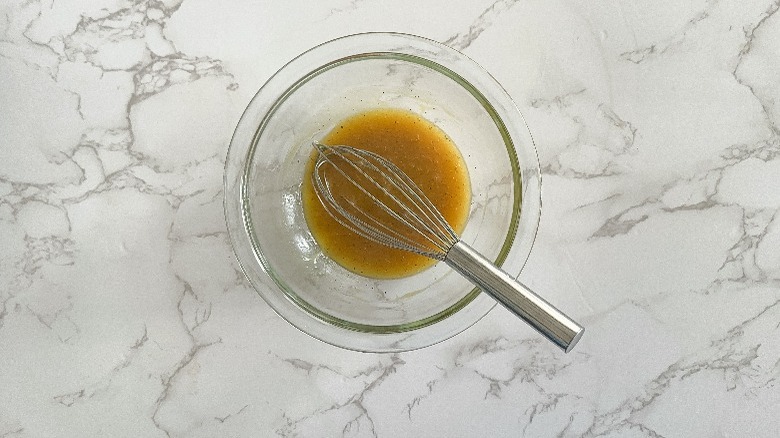 maple syrup and dijon mustard mixture