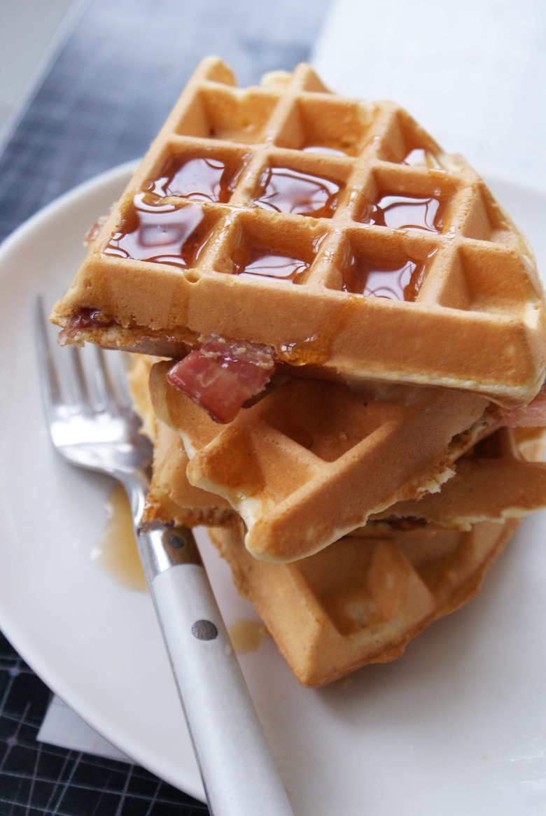Maple Bacon Cornmeal Waffles 