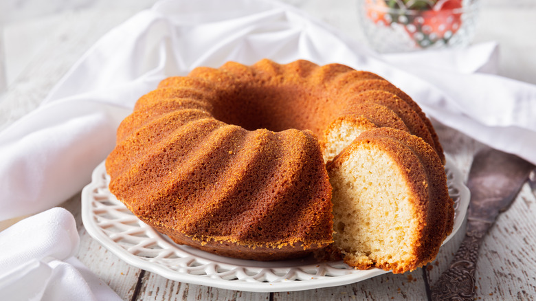 Golden brown bundt cake