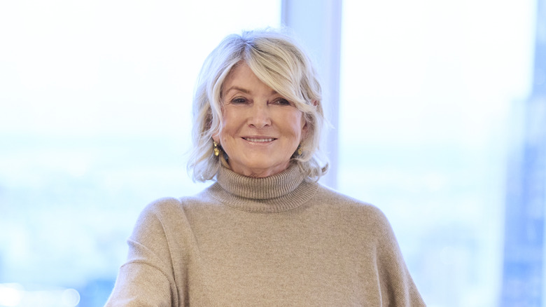 Martha Stewart, smiling, with a large window behind her