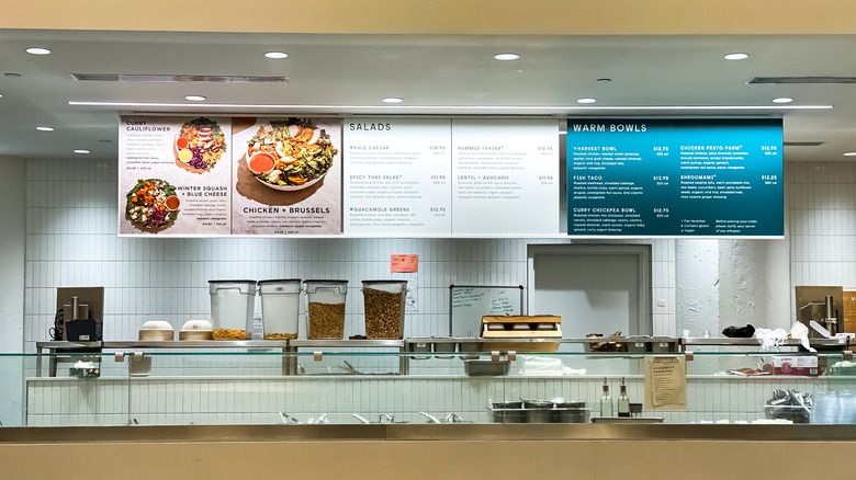 Menu at Sweetgreen