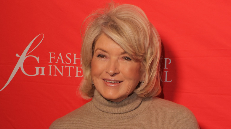 Martha Stewart smiling in tan sweater
