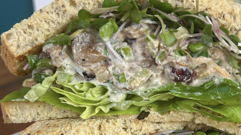 vegan "chicken" salad sandwhich